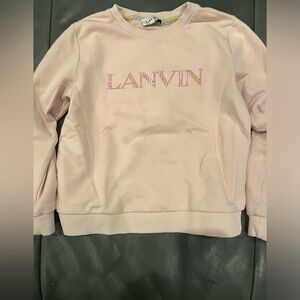 Lanvin light pink sweatshirt girls